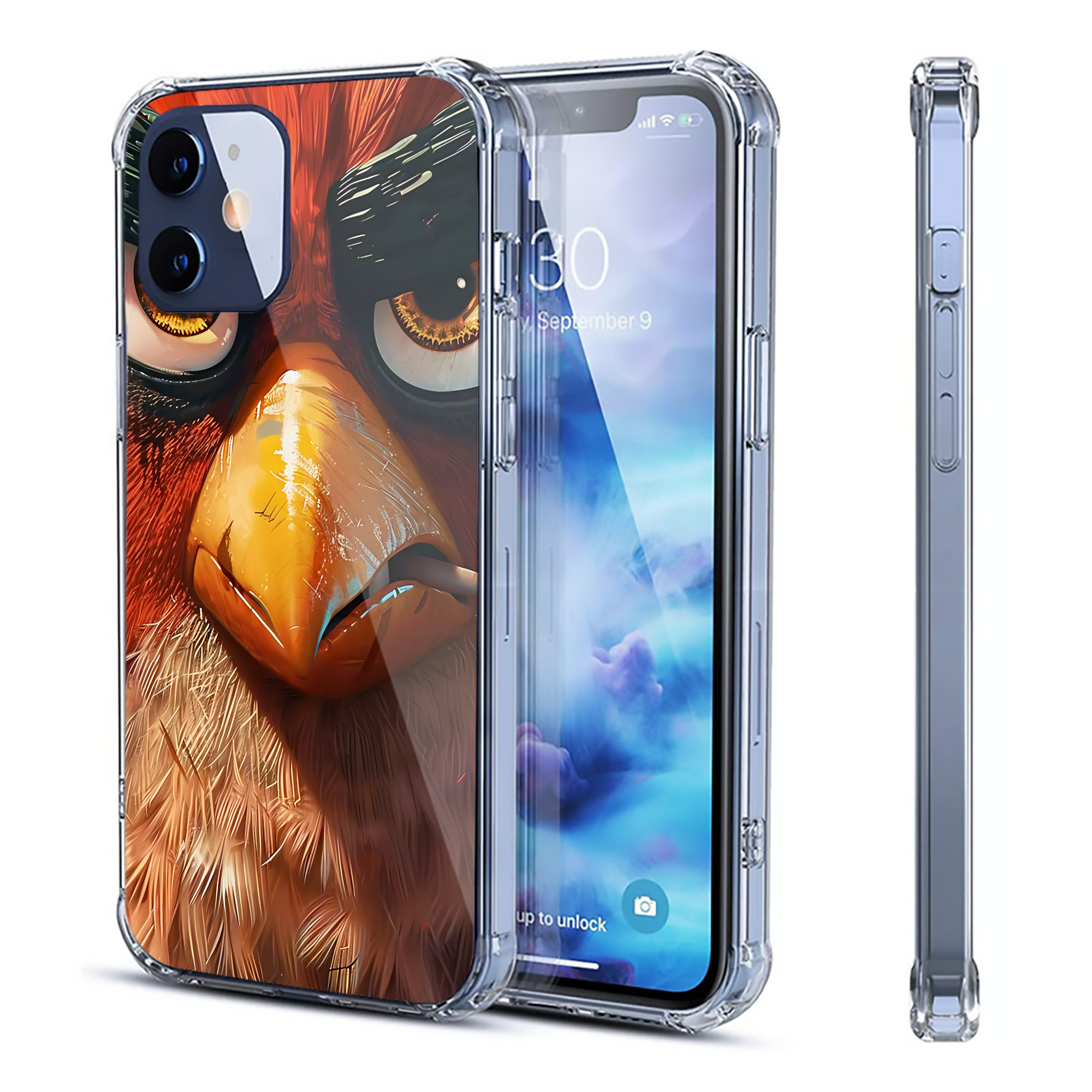 （画像用） Angry Birds アングリーバード 【iPhone 12シリーズ対応】透明スマホケース（クリアソフトケース）
